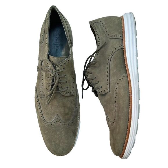Cole Haan GRANDFØS Wingtip Oxford Nubuck Sneaker Size 15 Men Lunargrand Style - Picture 1 of 11